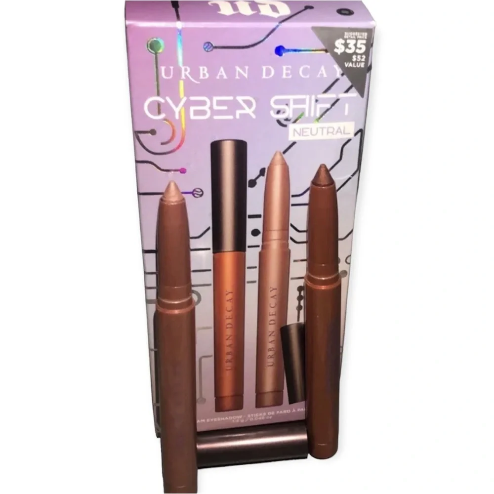 URBAN DECAY Cyber Shift Eyeshadow Stick Duo Neutral 24/7 Popoff & Hardfall